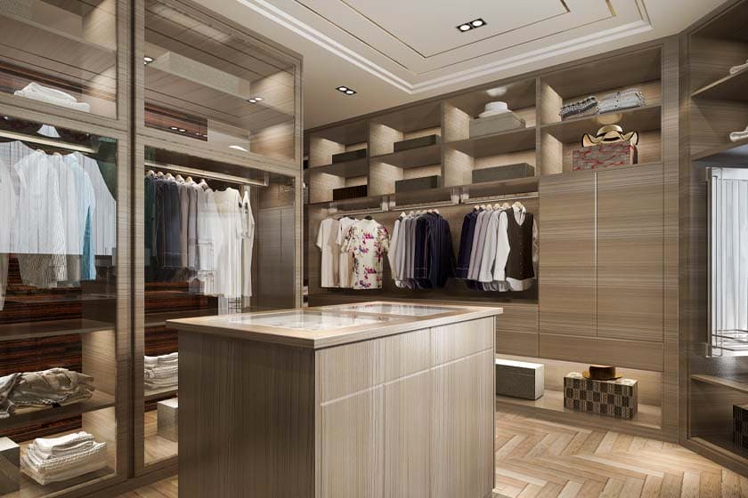 Custom Closets design detail by The Countertop Studio in Southwest Florida
