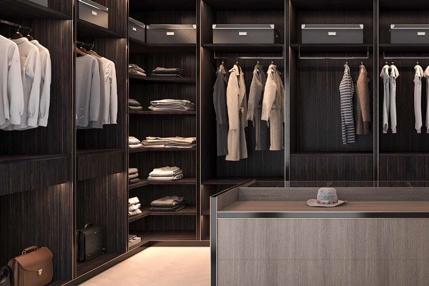 Custom Closets design detail by The Countertop Studio in Southwest Florida