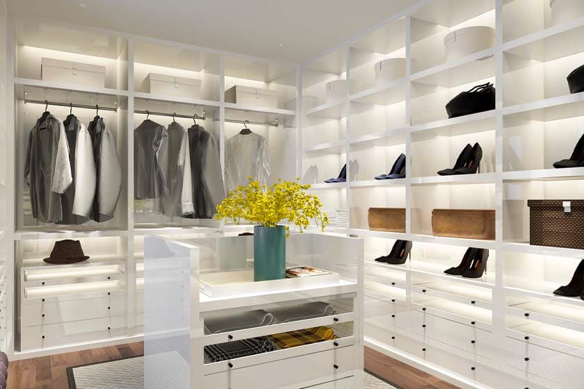 Custom Closets design detail by The Countertop Studio in Southwest Florida