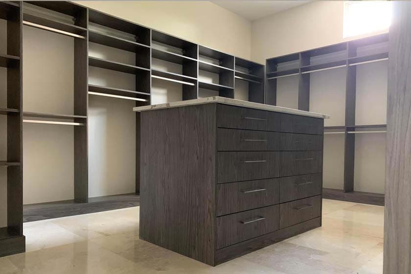 Custom Closets design detail by The Countertop Studio in Southwest Florida
