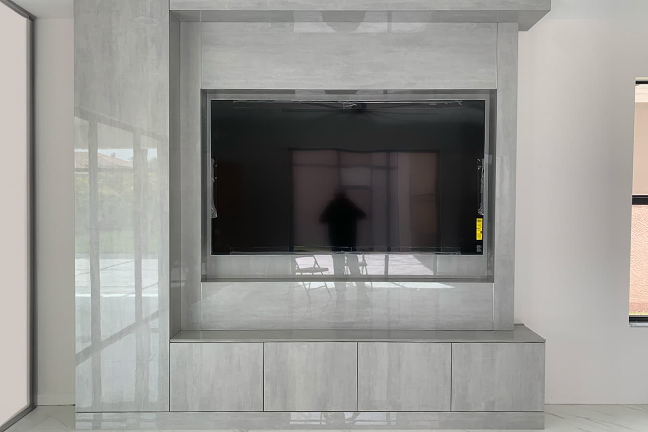 Entertainment Centers design detail by The Countertop Studio in Southwest Florida