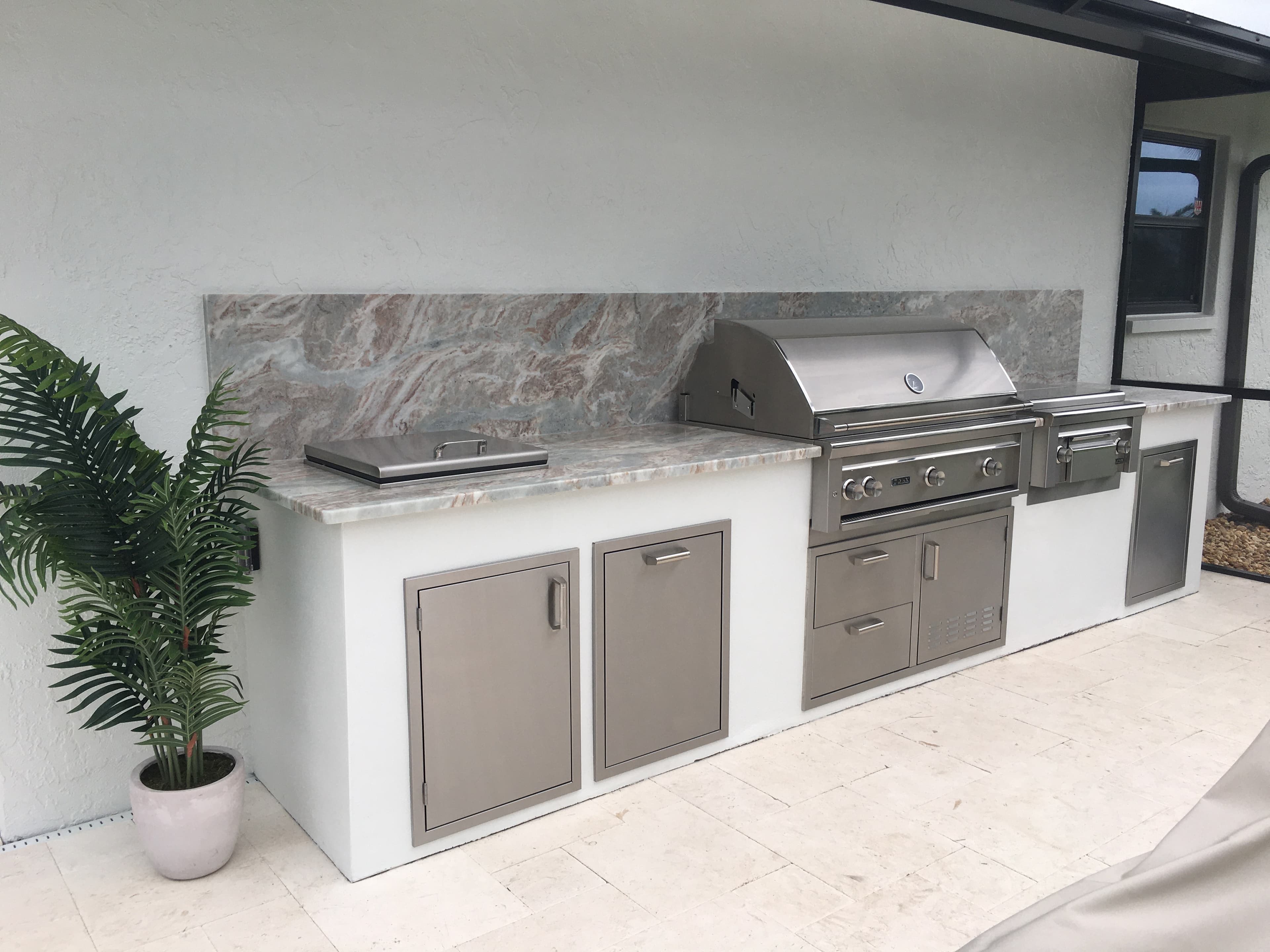 Outdoor-Rated Cabinetry design detail by The Countertop Studio in Southwest Florida
