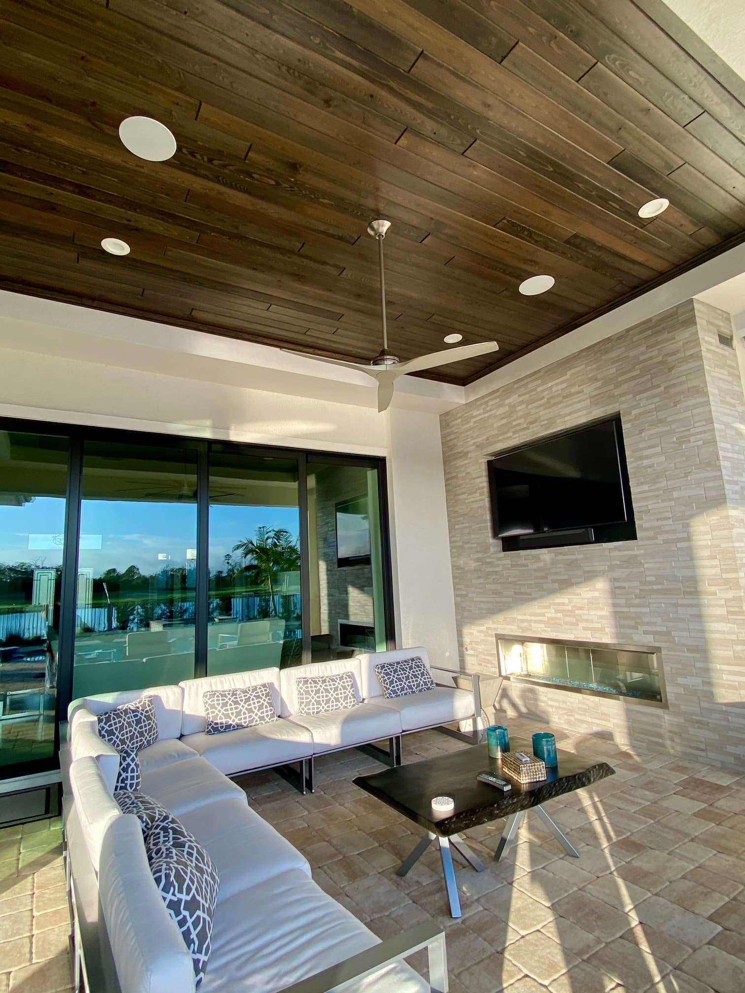 Pool & Lanai Storage design detail by The Countertop Studio in Southwest Florida