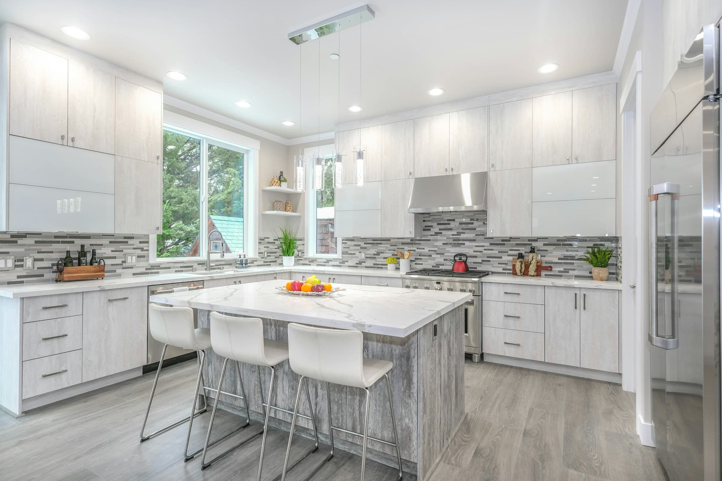 Quartz countertop surface